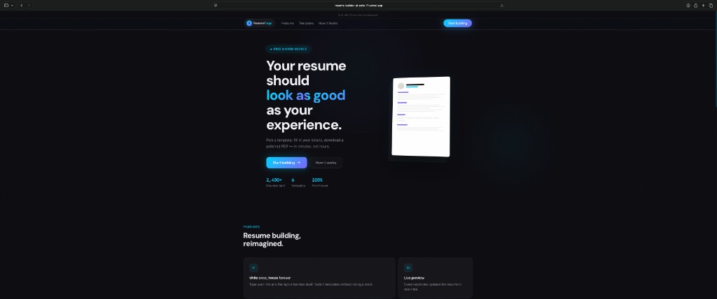 ResumeForge Preview